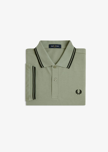 Fred Perry Polo's Twin tipped fred perry shirt - seagrass black