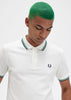 Fred Perry Polo's  Twin tipped fred perry shirt - ecru fp green navy 