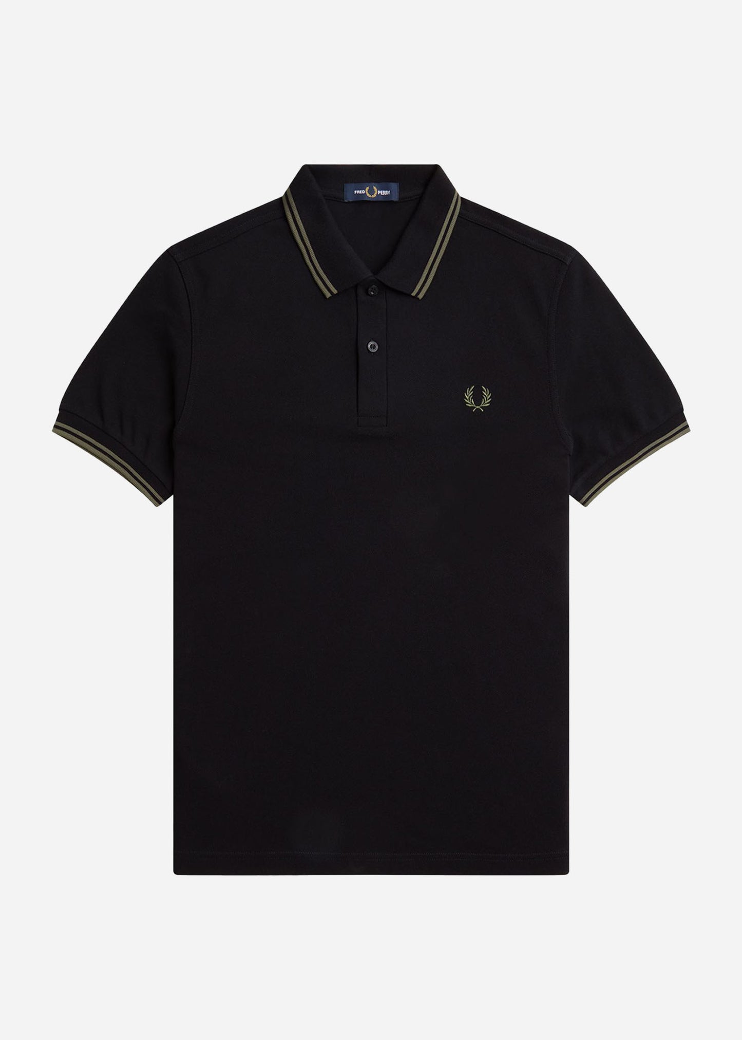 Fred Perry Polo's  Twin tipped fred perry shirt - black field green 