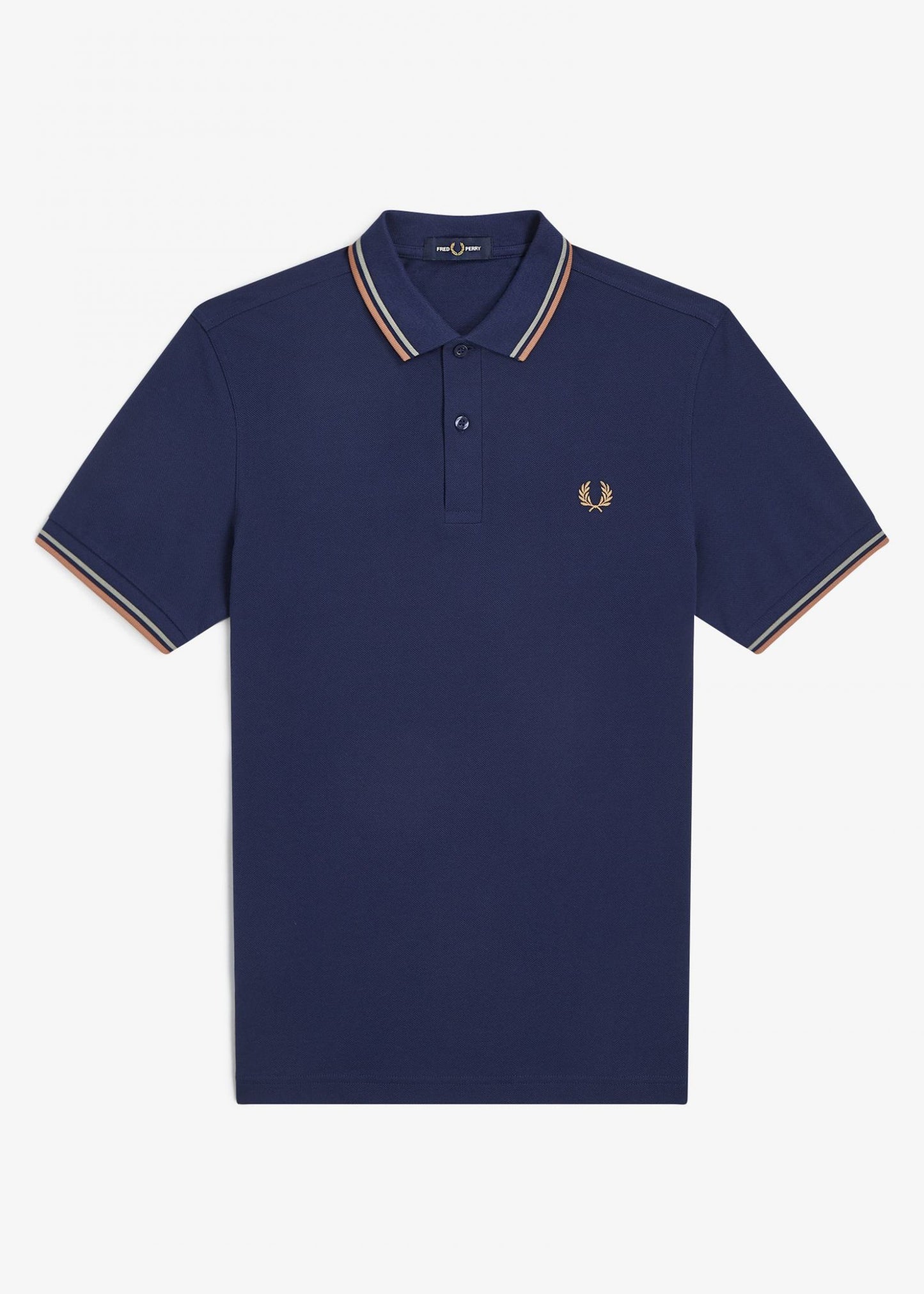 Fred Perry Polo's  Twin tipped fred perry shirt - french navy seagrass light rust 