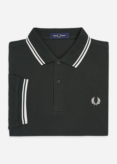 Fred Perry Polo's Twin tipped fred perry polo shirt- nightgreen snow white
