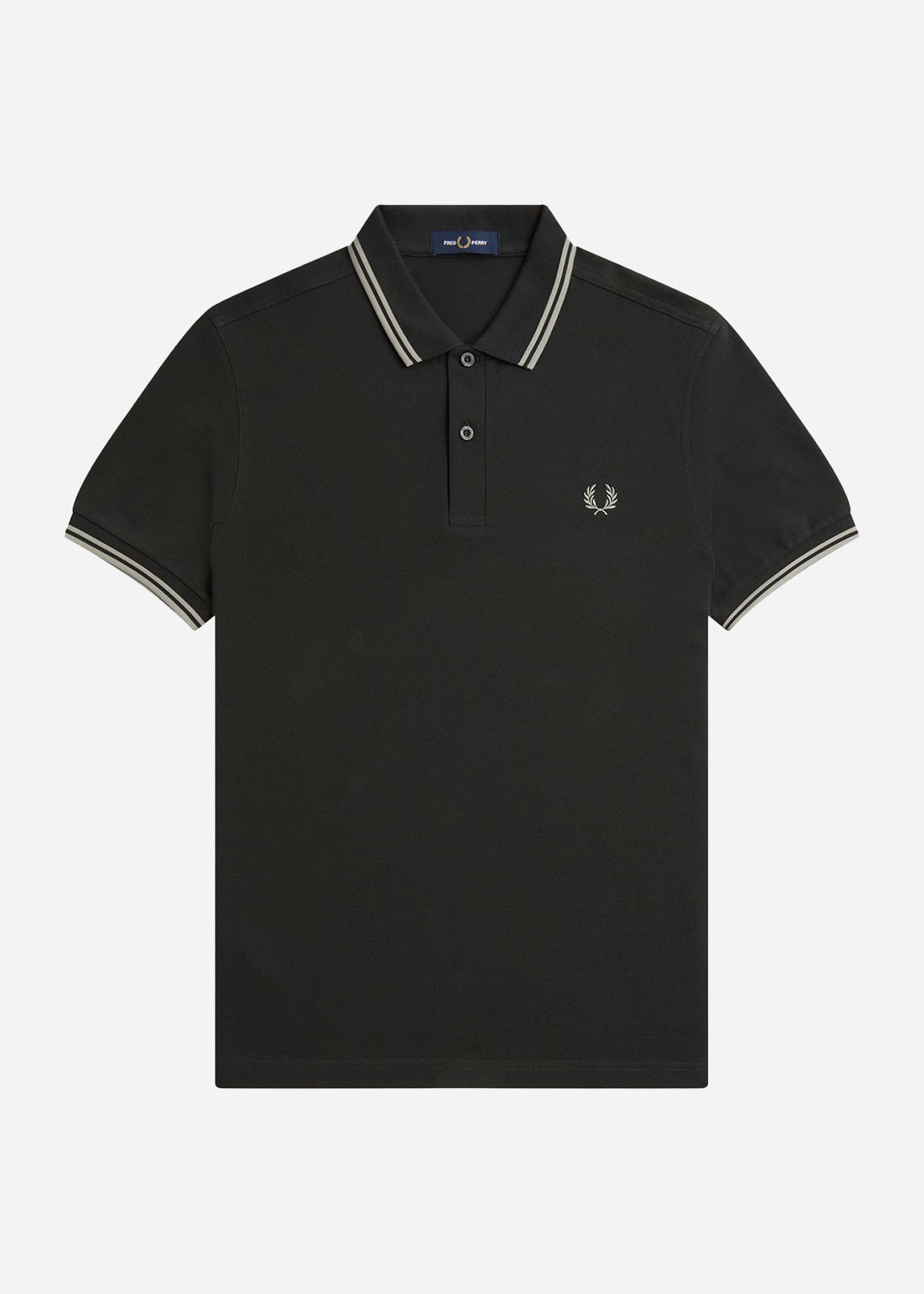 Fred Perry Polo's  Twin tipped fred perry shirt - night green seagrass 