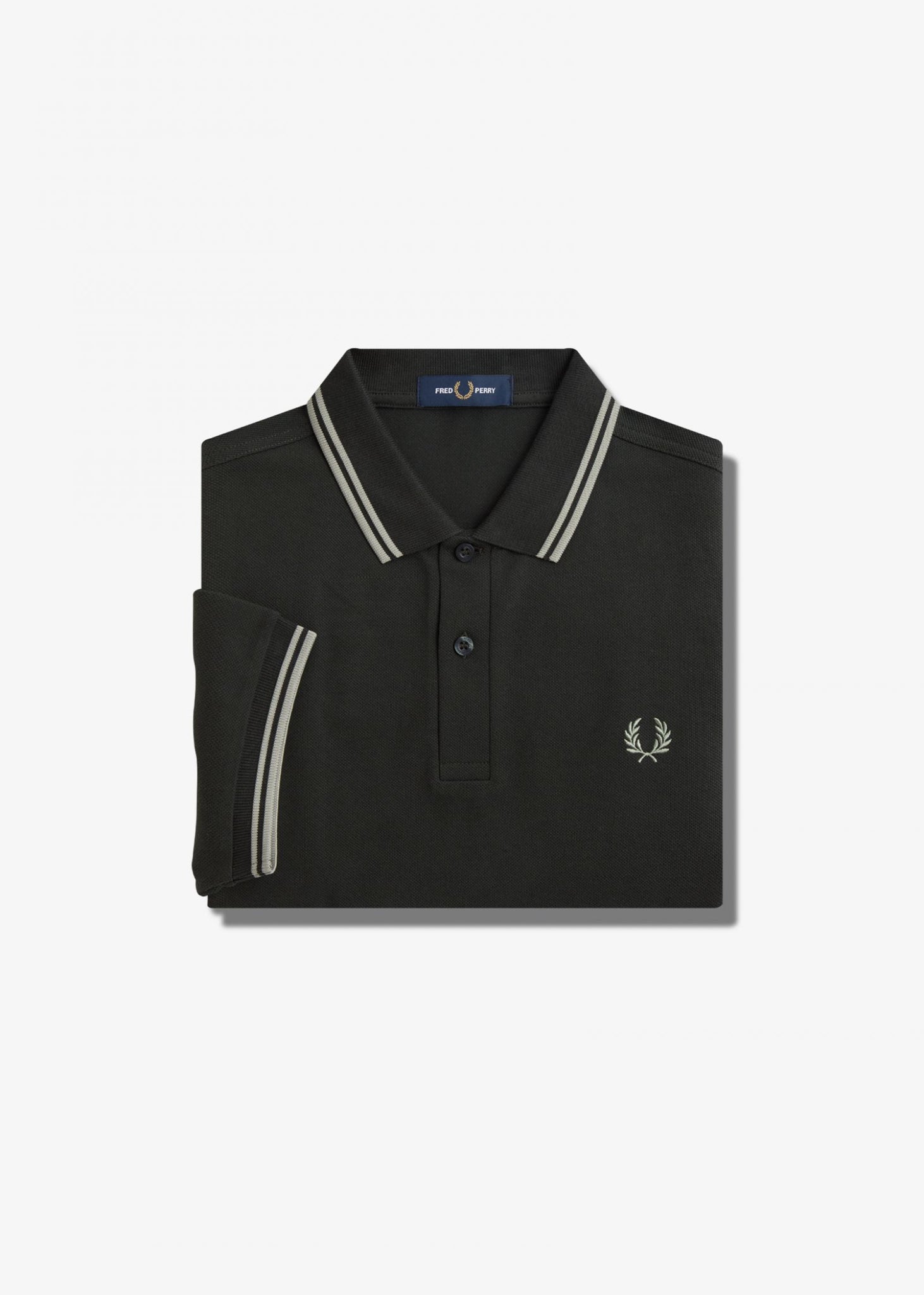 Fred Perry Polo's  Twin tipped fred perry shirt - night green seagrass 