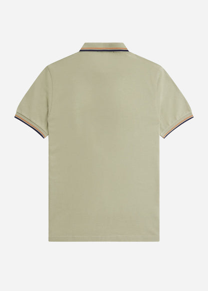 Fred Perry Polo's  Twin tipped fred perry shirt - seagrass light rust french navy 