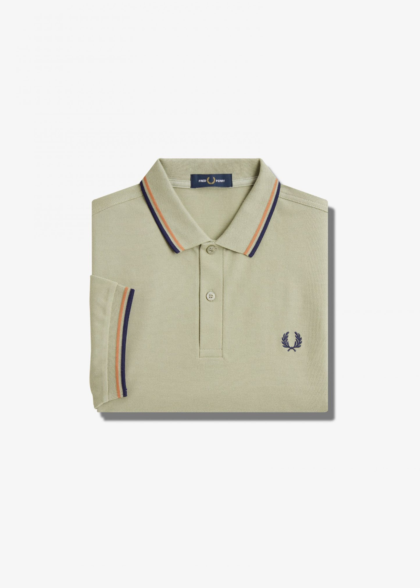 Fred Perry Polo's  Twin tipped fred perry shirt - seagrass light rust french navy 