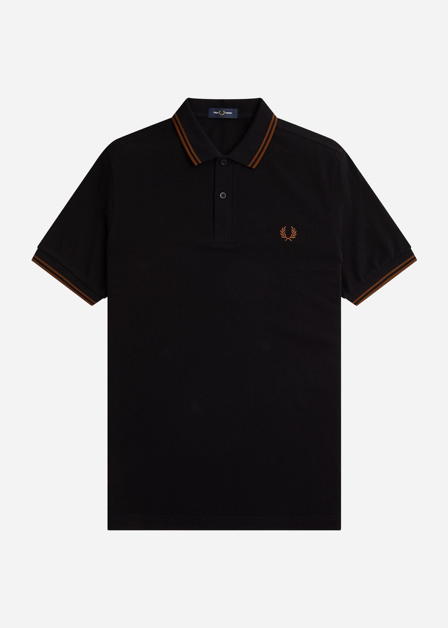 Fred Perry Polo's  Twin tipped fred perry shirt - black whisky brown 