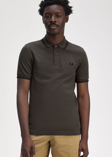 Fred Perry Polo's Twin tipped fred perry polo shirt- field green black