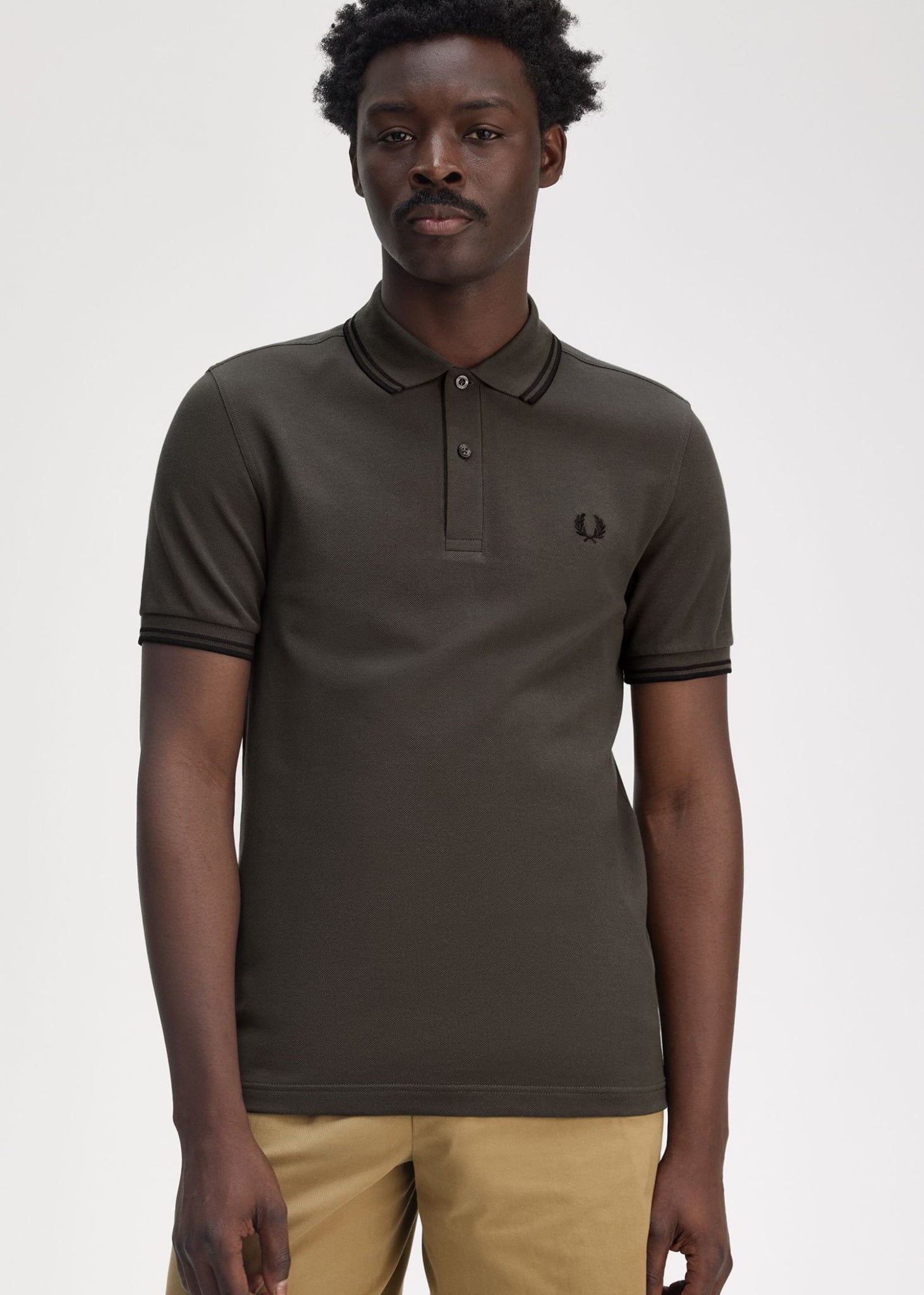 Fred Perry Polo's Twin tipped fred perry polo shirt- fied green black