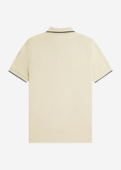 Fred Perry Polo's  Twin tipped fred perry shirt - oatmeal ecru blk 