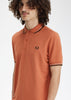 Fred Perry Polo's  Twin tipped Fred Perry shirt - light rust warm green 