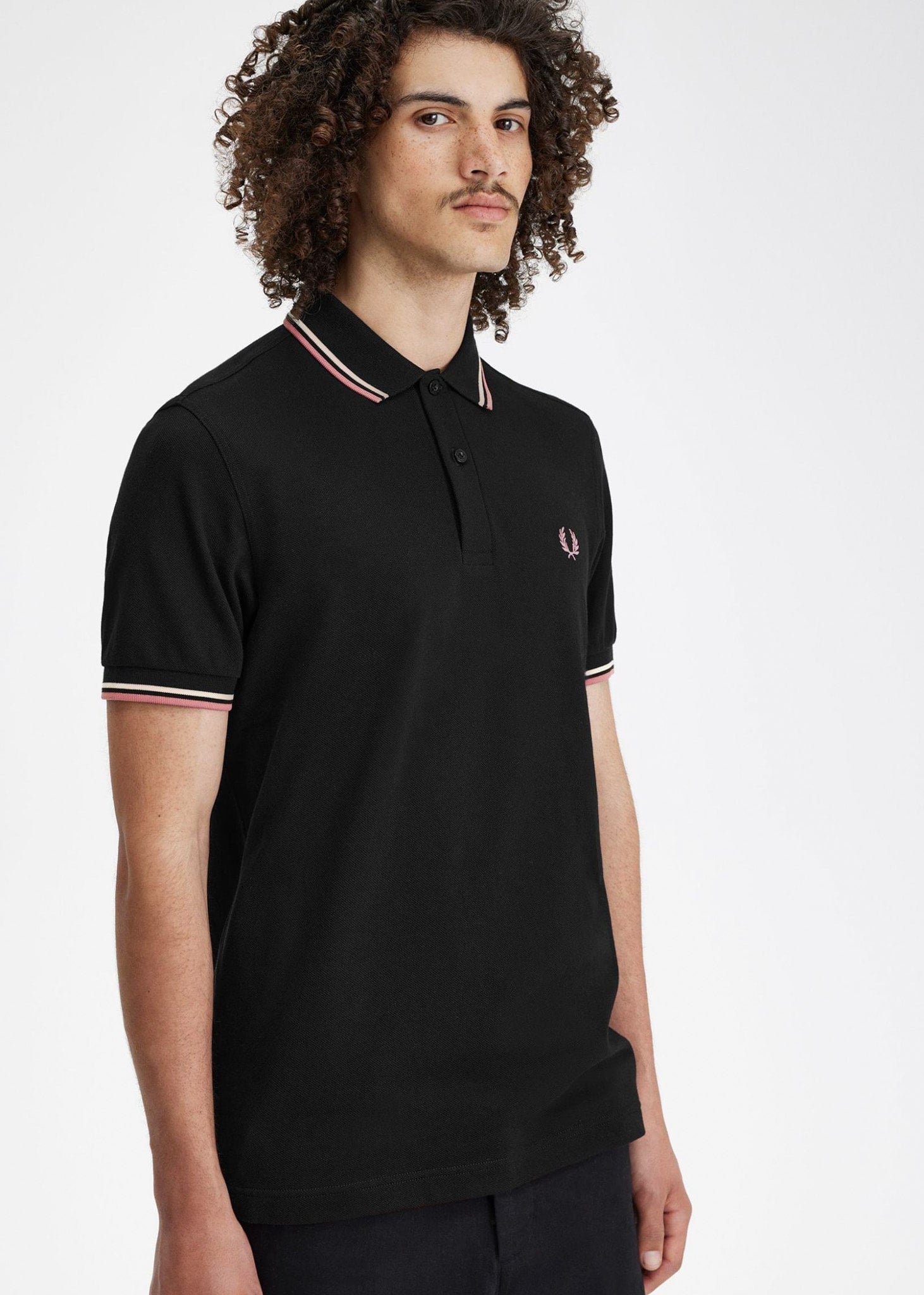 Fred Perry Polo's  Twin tipped fred perry shirt - black ecru 