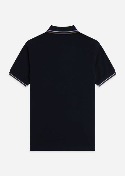 Fred Perry Polo's Twin tipped fred perry polo shirt- Navy Ultra Violet Laurel Wreath Green