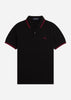 Fred Perry Polo's Twin tipped fred perry polo shirt- black burnt red