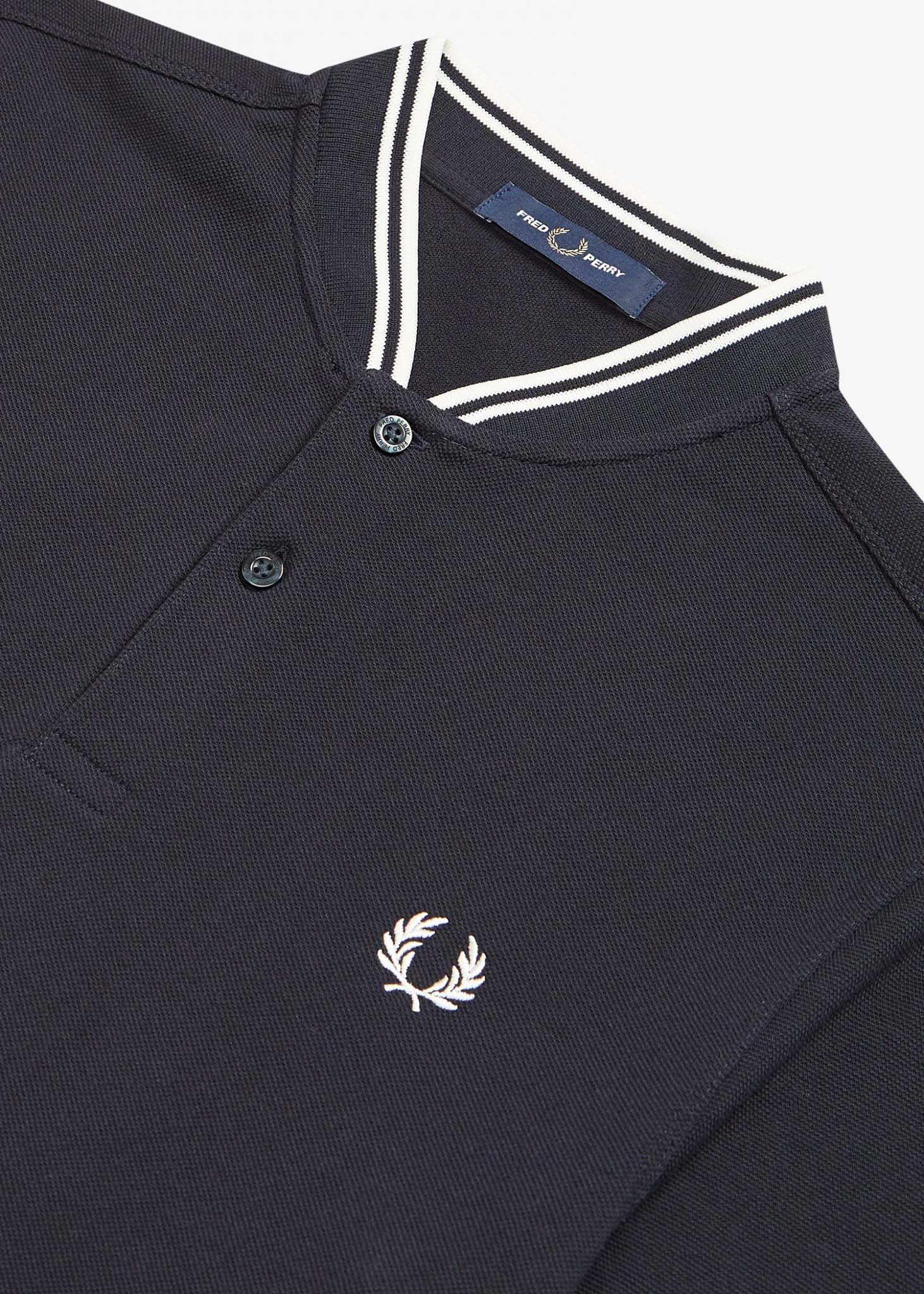 Fred Perry Polo's  Bomber collar polo shirt - navy 