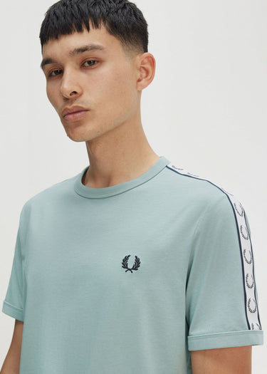 Fred Perry T-shirts Taped ringer t-shirt - silver blue
