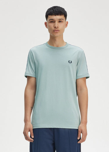Fred Perry T-shirts Taped ringer t-shirt - silver blue