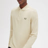 Fred Perry Longsleeve Polo's  LS plain fred perry shirt - oatmeal 