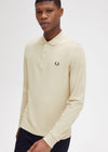 Fred Perry Longsleeve Polo's  LS plain fred perry shirt - oatmeal 