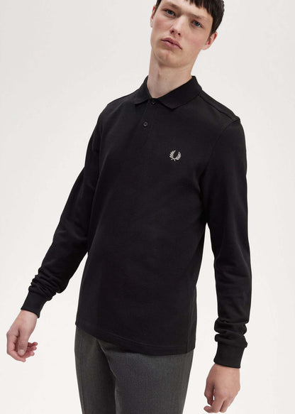 Fred Perry Longsleeve Polo's  Ls plain fred perry shirt- black chrome 