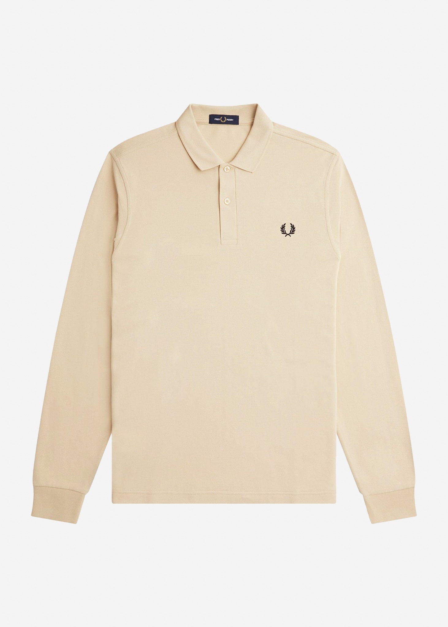 Fred Perry Longsleeve Polo's  Ls plain fred perry shirt - oatmeal black 