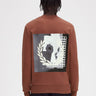 Fred Perry Truien  Rave graphic sweatshirt - whisky brown 