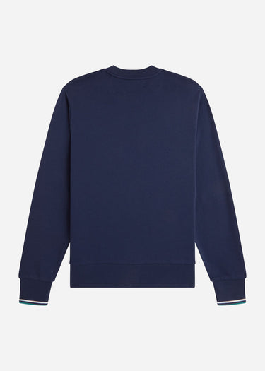 Fred Perry Truien Crew neck sweatshirt - tennis blue snow white deep mint