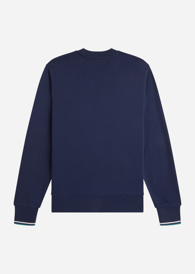 Fred Perry Truien Crew neck sweatshirt - tennis blue snow white deep mint