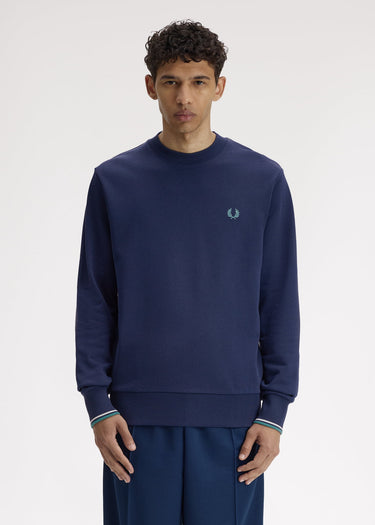 Fred Perry Truien Crew neck sweatshirt - tennis blue snow white deep mint