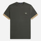 Fred Perry T-shirts  Striped cuff t-shirt - field green 
