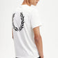 Fred Perry T-shirts  Rear powder laurel graphic tee - white 