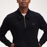 Fred Perry Truien  Half zip collar sweater - black