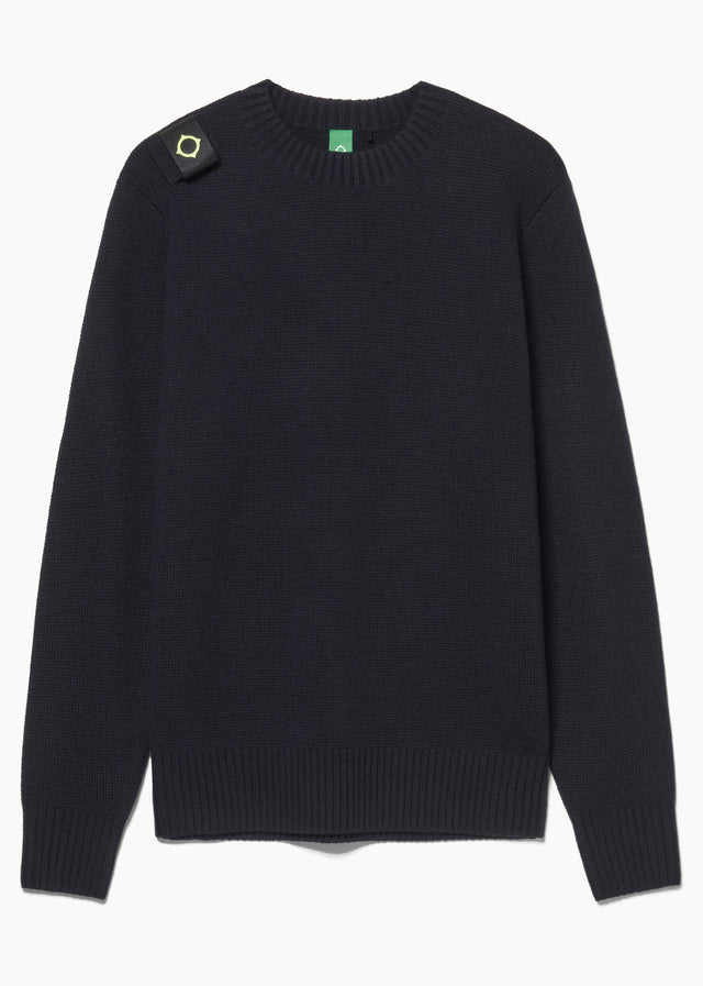 MA.Strum Truien Oka crew sweater - dark navy