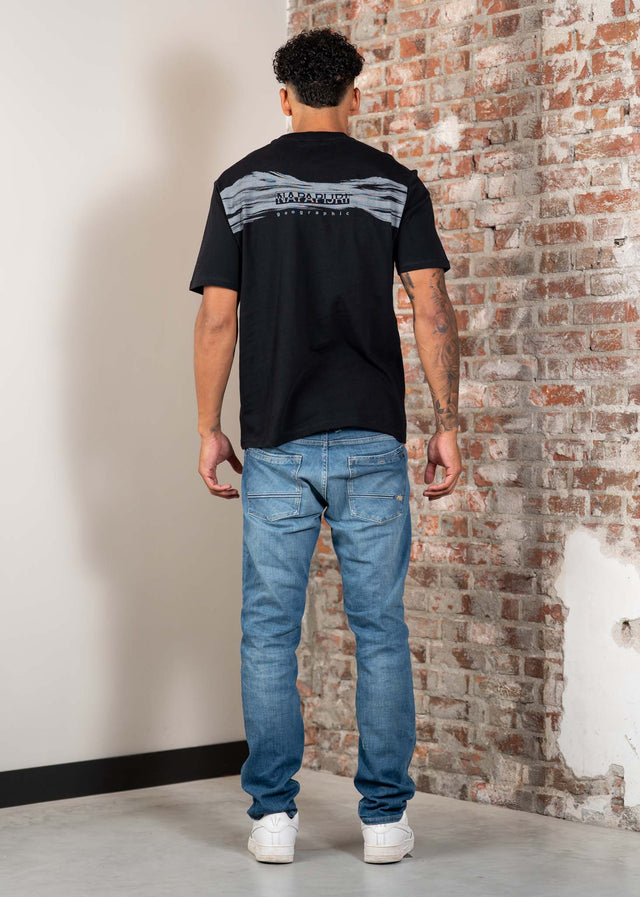Napapijri T-shirts Back graphic t-shirt - black beauty