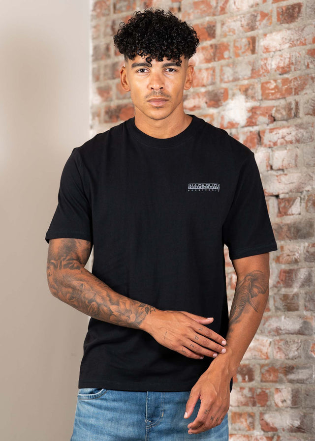 Napapijri T-shirts Back graphic t-shirt - black beauty