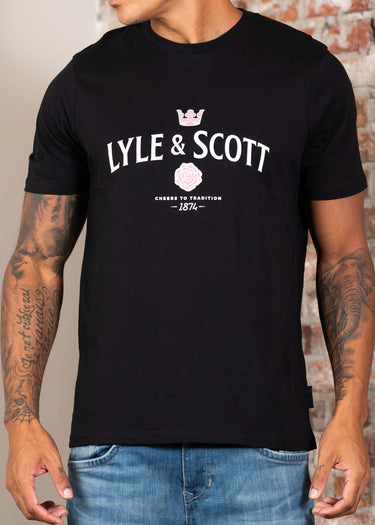 Lyle & Scott T-shirts Cheers to traditional graphic t-shirt - jet black