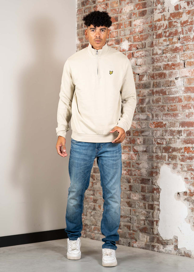 Lyle & Scott Truien Loopback quarter zip sweat - cove wr