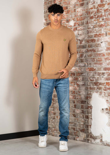 Lyle & Scott Truien Cotton merino crew neck jumper - tigers eye