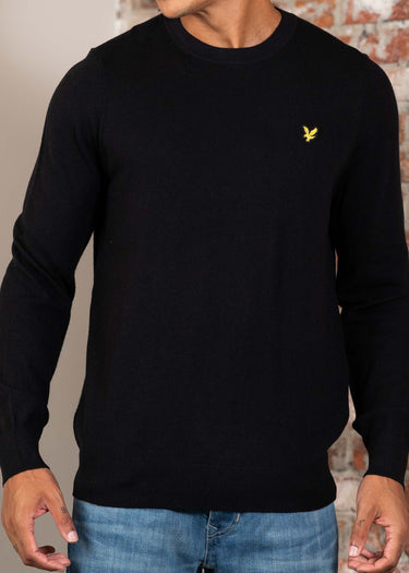Lyle & Scott Truien Cotton Merino crew jumper - jet black