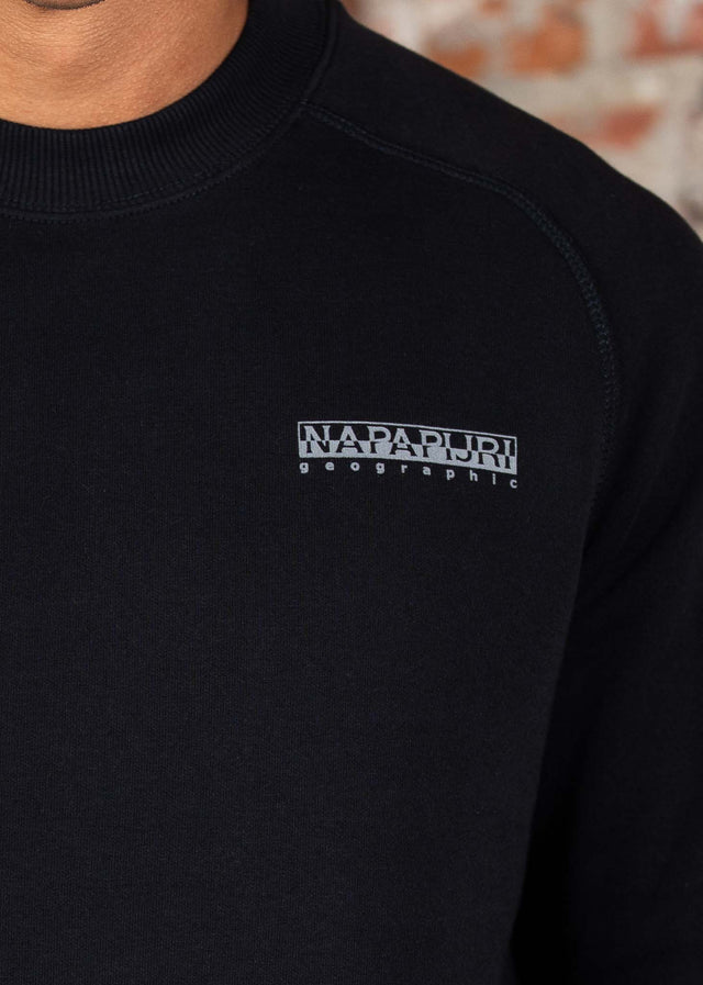 Napapijri Truien Back graphic crewneck - black beauty
