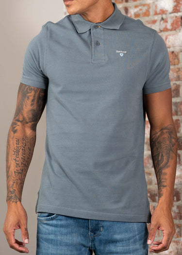 Barbour Polo's Tartan pique polo shirt - bluestone