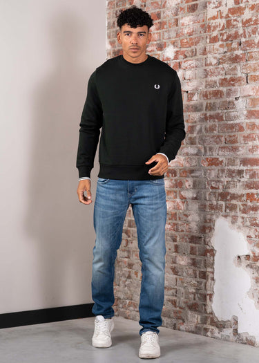 Fred Perry Truien Crew neck sweatshirt - night green snow white