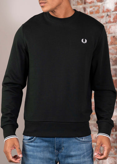 Fred Perry Truien Crew neck sweatshirt - night green snow white
