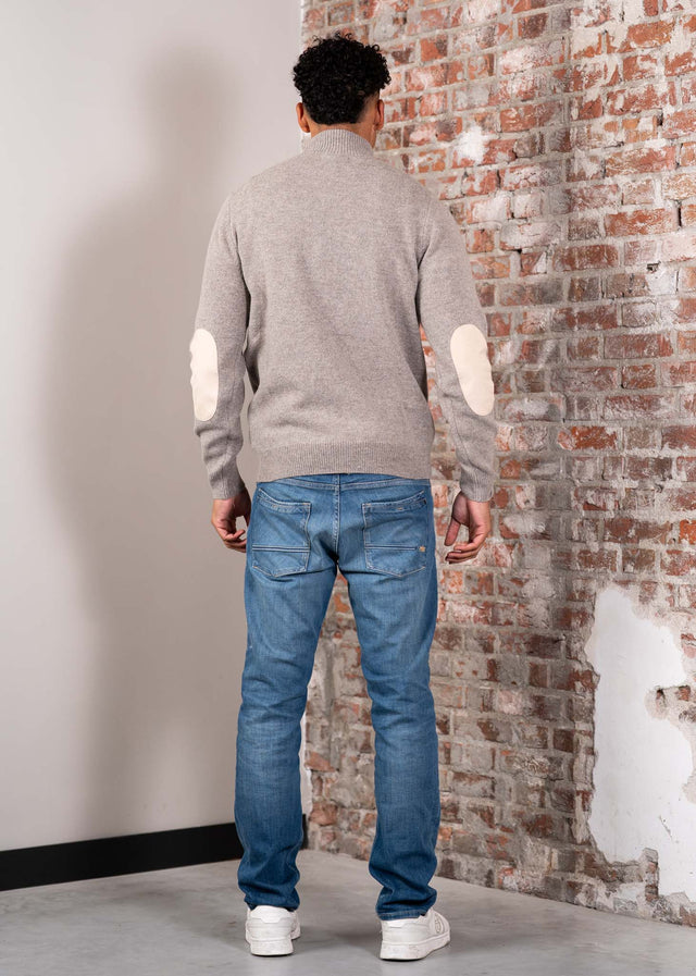Barbour Truien Patch half zip - stone