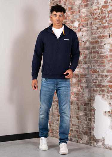 Napapijri Truien Small box quarter zip sweat - blue marine