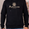 Aquascutum Hoodies Big logo hoodie fleece - black