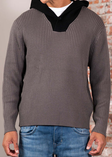 Armani Exchange Hoodies Pullover - dark gull dray black