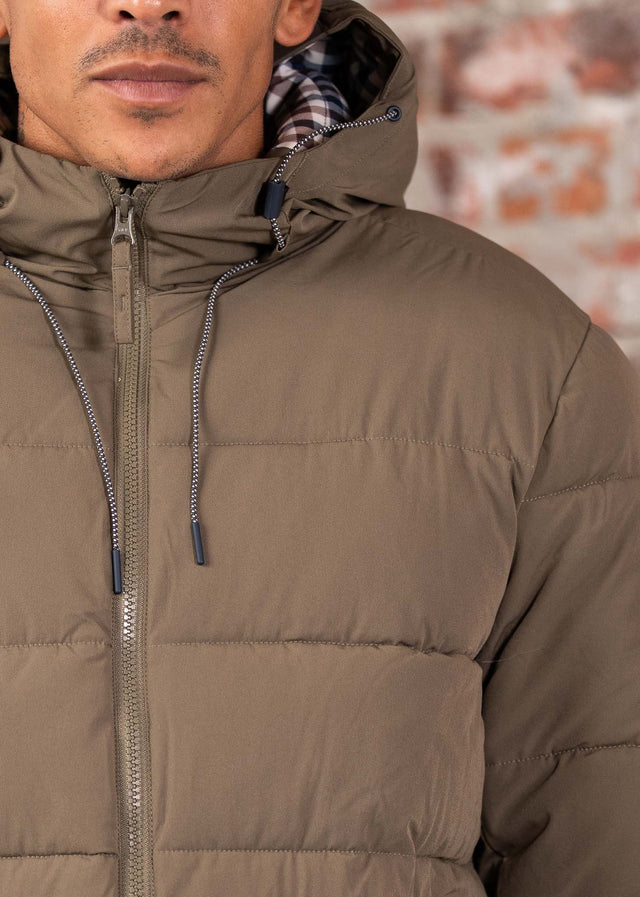 Aquascutum Jassen Sp hooded puffer - army green