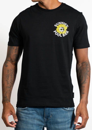Lyle & Scott T-shirts Sunnies pool bar graphic t-shirt - jet black