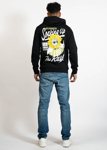 Lyle & Scott Hoodies Sunnies pool bar graphic pullover hoodie - jet black