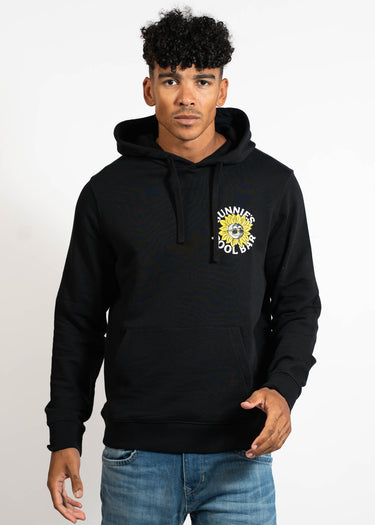 Lyle & Scott Hoodies Sunnies pool bar graphic pullover hoodie - jet black